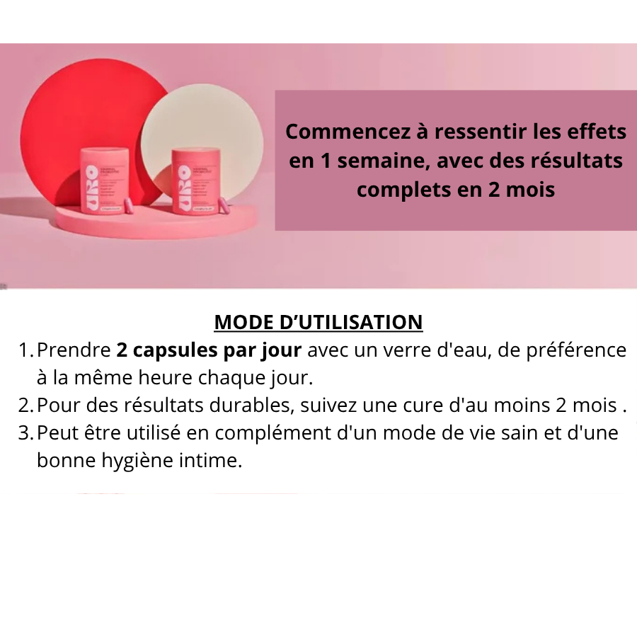 Capsules URO Probiotiques Vaginale 60 capsules .