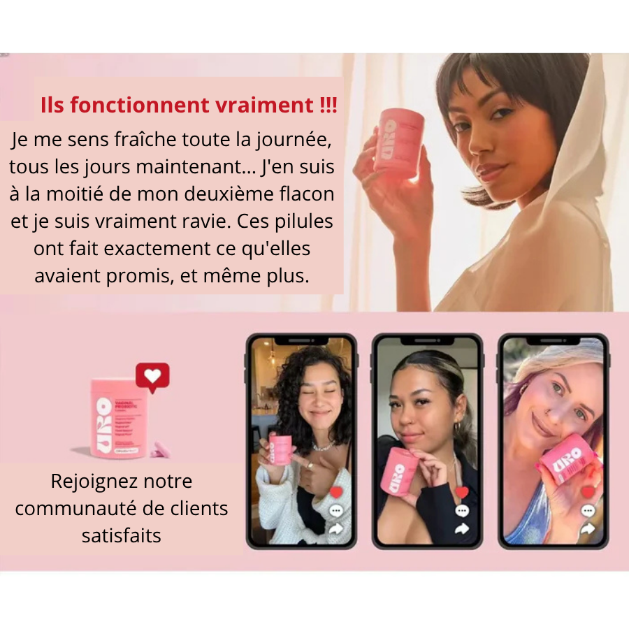 Capsules URO Probiotiques Vaginale 60 capsules .